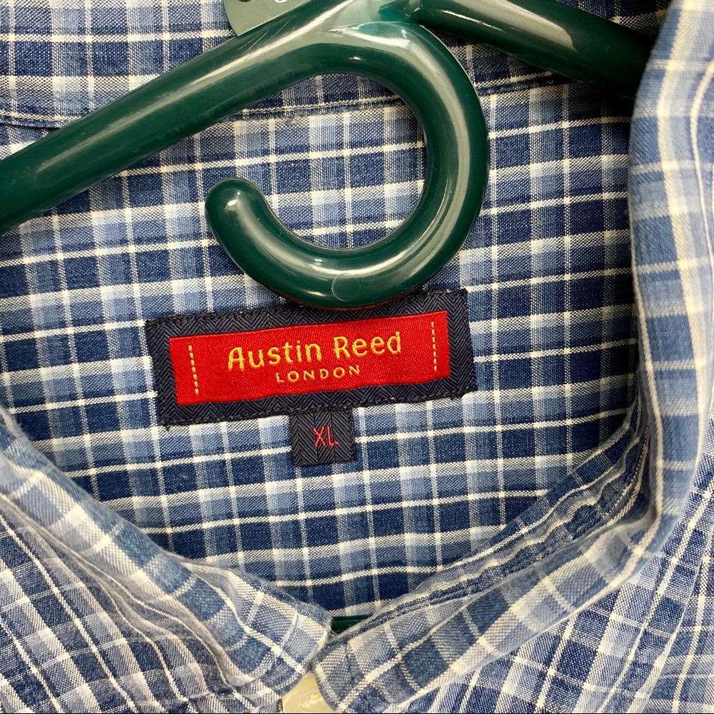 Austin Reed blue checkered shirt - Picture 6 of 6